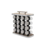 استند ادویه دسته استیل طرح چوب SC7114 ایرنا