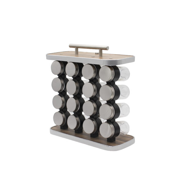 استند ادویه دسته استیل طرح چوب SC7114 ایرنا